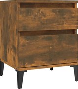 vidaXL Noptieră, stejar fumuriu, 40x35x50 cm