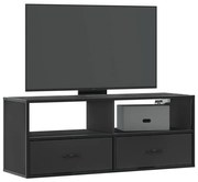 vidaXL Dulap TV, negru, 100x31x39,5 cm, lemn prelucrat și metal