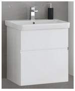 Set dulap suspendat si lavoar KolpaSan Oxana mdf alb 80 cm