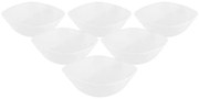 Set de boluri din sticlă opală Altom White harmony 12,5 cm, 6 buc