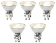 Set de 5 becuri LED GU10 cu 3 trepte de intensitate luminoasă 7W 600 lm 4000K