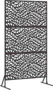 vidaXL Ecran de intimitate Negru 100 x 50 x 180 cm Oțel