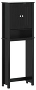 vidaXL Depozitare deasupra toaletei „BERG” negru 60x27x164,5 cm lemn