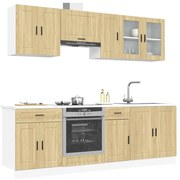 vidaXL Set dulap de bucătărie din 8 piese „Porto” lemn stejar Sonoma