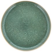 Farfurie albă/verde pentru desert din gresie ø 21 cm Gastro White/Green – Bitz