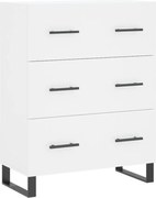 vidaXL Servantă, alb, 69,5x34x90 cm, lemn compozit