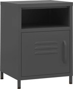 vidaXL Noptieră, antracit, 35x35x51 cm oțel