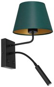 Lampă de perete ARDEN 1xE27/60W+1xG9/8W/230V verde/aurie