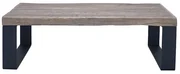 Masuta de cafea, natur, din lemn de stejar si metal, 127 cm, Alpha