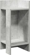 vidaXL Masă laterală cu poliță gri beton 25,5x27x60 cm