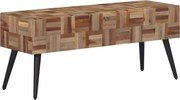 vidaXL Bancă, 110x35x45 cm, lemn masiv de tec reciclat