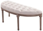 HOMCOM Bancă pentru Capătul Patului, Design Chesterfield, Lemn și Tapitat, Beige, 140,5x51x48 cm | Aosom Romania