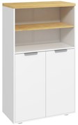 kleankin Mobilier de depozitare pentru baie cu 2 uși și 2 compartimente deschise dim.  60L x 30A x 102H cm, alb | Aosom Romania