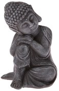 Statuetă din beton Buddha, gri închis, 16 x 11 x12 cm