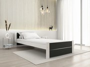 Pat IKAROS DOUBLE 90 x 200 cm, antracit/alb Saltele: Cu saltele Coco Maxi 20 cm, Somiera pat: Cu lamele curbate
