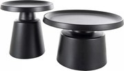 Set 2 masute cafea RODOS, negru mat, metal