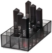 Organizator de baie negru mat pentru cosmetice din plastic reciclat Lip Station – iDesign