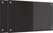 vidaXL Panou de bucătărie 2 pcs Negru 70 x 40 cm sticlă securizată