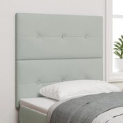 vidaXL Tăblie cap Pe perete cu headboard Gri deschis 80 cm Catifea