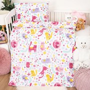 Lenjerie de pat din bumbac pentru copii 4Home Playful Paws, 100 x 135 cm, 40 x 60 cm, 100 x 135 cm, 40 x 60 cm