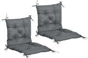 Outsunny Set de Două Perne pentru Scaune de Exterior - Gri | Aosom Romania