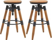 vidaXL Scaune de bar, 2 buc., lemn masiv de brad