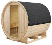 Vonkajšia sudová sauna Spitzbergen L dĺžka 190 cm priemer 190 cm (6 kW)