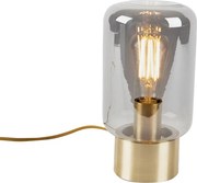 Lampă de masă de design din alamă cu sticlă fumurie - Bliss Cute