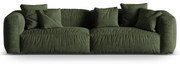 Canapea modulară verde cu tapițerie din catifea 320 cm Martina – Micadoni