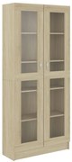Dulap cu vitrina, stejar Sonoma, 82,5 x 30,5 x 185,5 cm, PAL