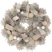 Coroană de Crăciun cu conuri, 26 cm