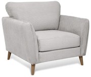 Fotoliu gri deschis cu tapițerie din catifea reiată Paris – Scandic