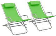 vidaXL Scaune balansoar, 2 buc., verde, oțel