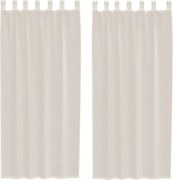 vidaXL Perdele din voile cu tablă 2 buc crem