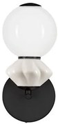 Aplica LED decorativa ceramica gri, alb, PALLINA