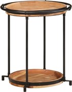 vidaXL Masă laterală, Ø55x60 cm, lemn masiv de acacia