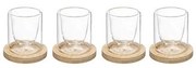 Set 4 pahare espresso Cleo, pereti dubli sticla, 80 ml