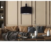 Lustră pe cablu Duolla LYON 1xE27/15W/230V d. 40 cm negru