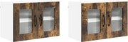 vidaXL Dulap de bucătărie cu raft 2 pcs Stejar fumuriu 60 x 31 x 40 cm