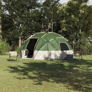 vidaXL Cort de Camping cu acoperiș Verde 475 x 475 x 235 cm Poliester