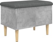 vidaXL Bancă de depozitare, gri beton, 62x42x46 cm, lemn prelucrat