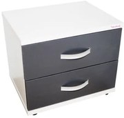 Noptiera Laguna alb cu gri