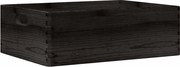 vidaXL Cutie din lemn cu mânere negru 40x30x13 cm lemn masiv de pin