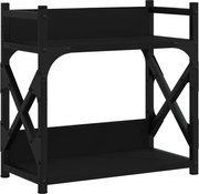 vidaXL Suport imprimantă 2 niveluri negru 40x20x40 cm lemn prelucrat