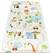 BAMBINO 1165 covor lavabil Grădină zoologică pentru copii anti-alunecare bej - SECUNDAR-COTATI PRODUSUL