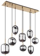 Lustră pe cablu Globo 15345-8MM BLACKY I 8xE14/40W/230V