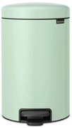 Cos de gunoi cu pedala Brabantia NewIcon 1008843, 12 L, Inchidere lina, Baza antiderapanta, Verde deschis