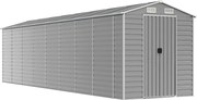 vidaXL Șopron de grădină gri deschis 191x810x198 cm, oțel galvanizat