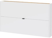 Pantofar alb cu deschidere înclinată, suspendat, cu aspect de lemn de stejar 140x83x18 cm Ameca – Germania