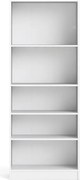Bibliotecă Tvilum Basic, 79x203 cm, alb